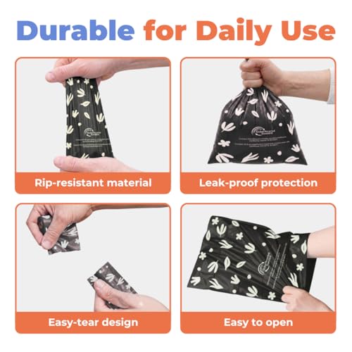 GRS Poop Bags for Dogs (GRS Black / 600 Bags)