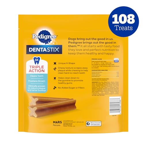 Dentastix Small & Medium Dental Dog Treats (108 Count (Pack of 1))