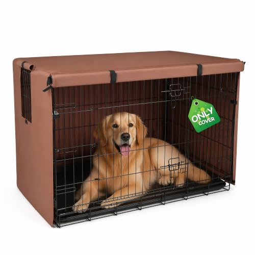 Dog Crate Cover (Brown / 42.0"L x 28.0"W x 30.0"H)