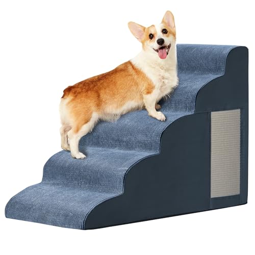 Dog Stairs for Small Dogs 22.6" H (Navy / 5-Step 22.6"H)