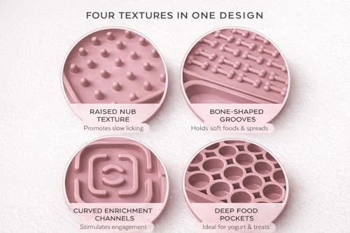 Hearth & Paw Silicone Lick Mat for Dogs (Blush Pink)