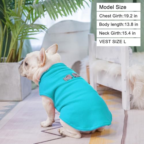Dog Fleece Vest Sweater Winter Jacket for Small Medium Dogs (Medium / Blue)