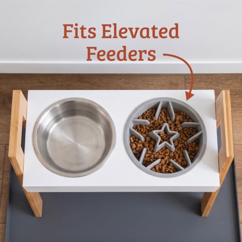 Slow Feeder Dog Bowls (4 Cup / Blue)