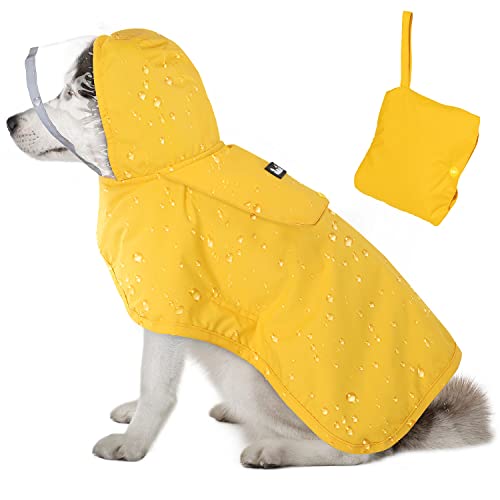 Dog Raincoat Waterproof Rain Jacket (A-Yelllow / Small)