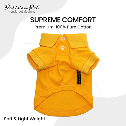 Dog Polo Shirt (L / Yellow Polo)
