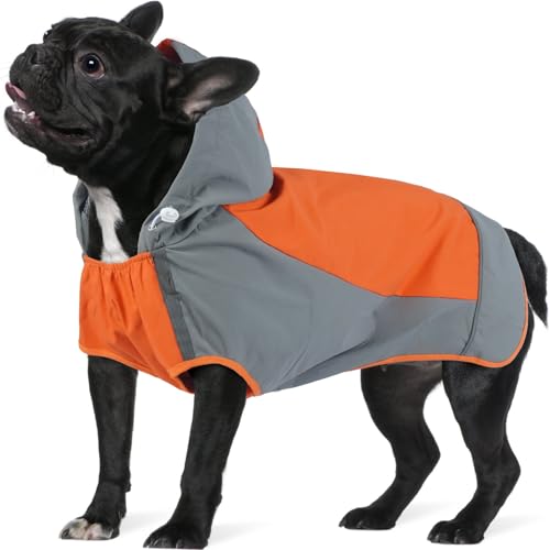 Dog Raincoat Waterproof Rain Jacket for Medium Dogs (Medium / Orange)