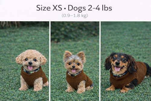 Dog Fleece Vest Sweater with Leash Ring (XS (2-4lbs) / Chocolate Brown)