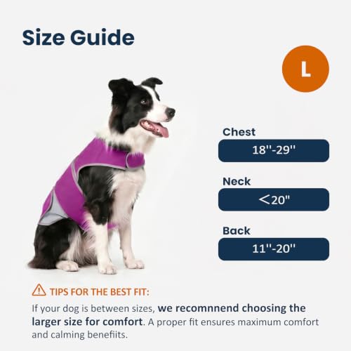 Dog Anxiety Relief Calming Vest (Purple / L)
