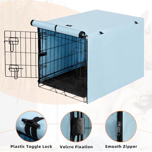 Dog Crate Cover Waterproof Kennel Cover (48.4"L x 30.3"W x 32.3"H / Blue)