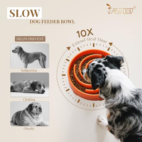 Slow Feeder Dog Bowl (Large / Q-orange)