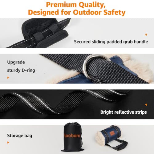 Dog Lift Harness for Large Dogs Hind Leg Support for Weak Rear Legs (Dark Blue&Apricot / Large)