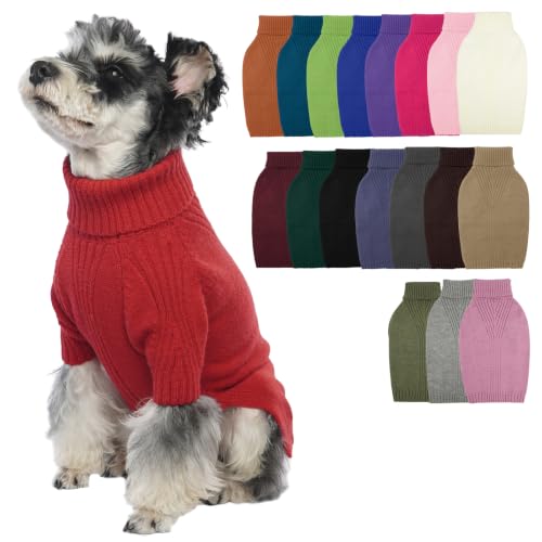 Turtleneck Dog Sweater (Red / Medium)