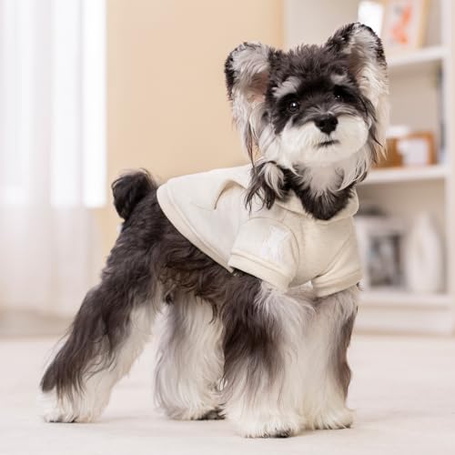 Dog Hoodie Fleece (5XL-(50~77lb) | Chest(~35") / Beige)