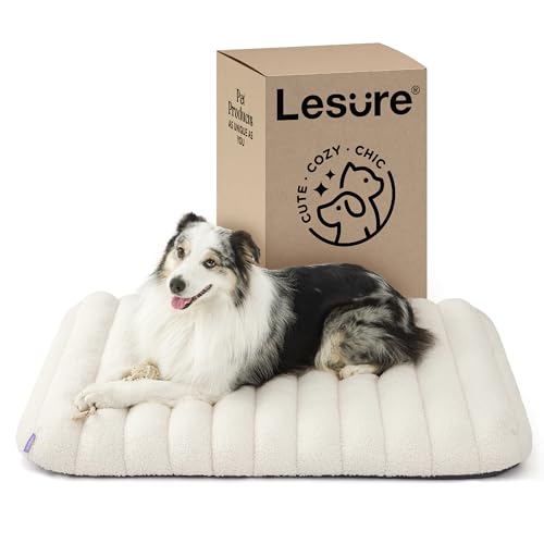 Cute Orthopedic Dog Bed Large Sized Dog (36"L x 27"W x 4"Th / Cream)