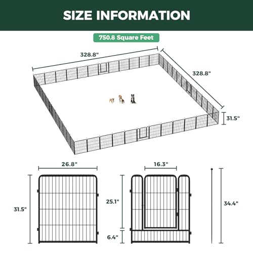 Rollick Dog Playpen (Black / 32"H)
