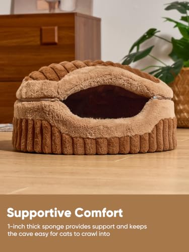 Cat Cave Bed 2 (Brown / 19"x19"x10")