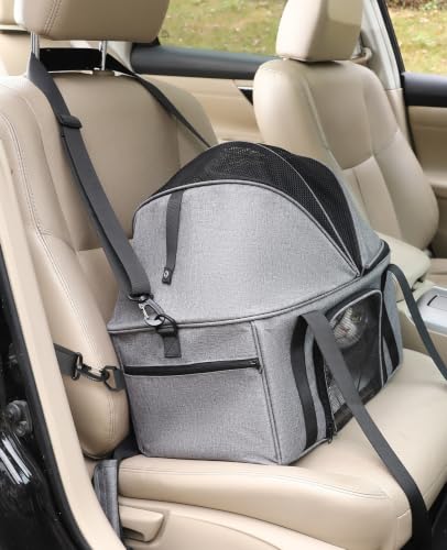 Top Expandable Cat Carrier with Semi (Grey / Medium)