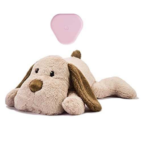 Puppy Heartbeat Toy for Anxiety Relief Dog Behavioral aid Toy for Puppies Sleep Aid Separation Anxiety Soother Cuddle (Brown)
