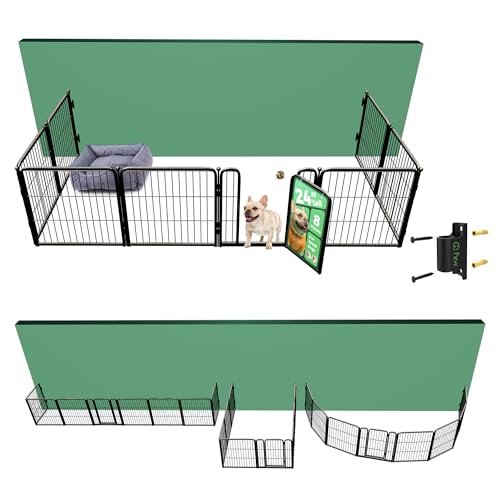 Homeplus Indoor Dog Playpen with Fence (Black / 24"H)