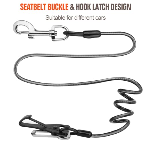 Dog Seat Belt for Car (2 Pack(Black))