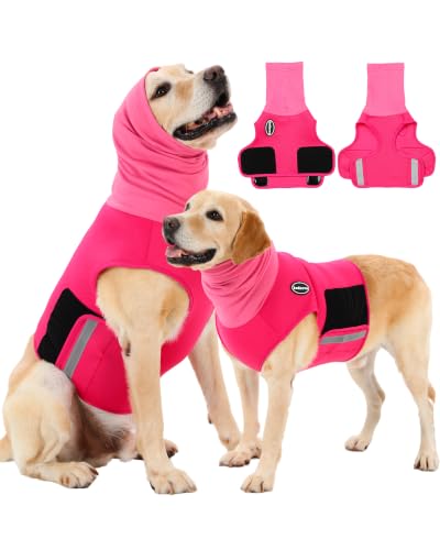 Dog Anxiety Vest with Hood (Pink / Small)