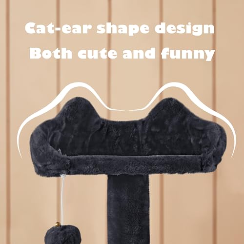 54in Cat Tree Tower (Black / 54in)