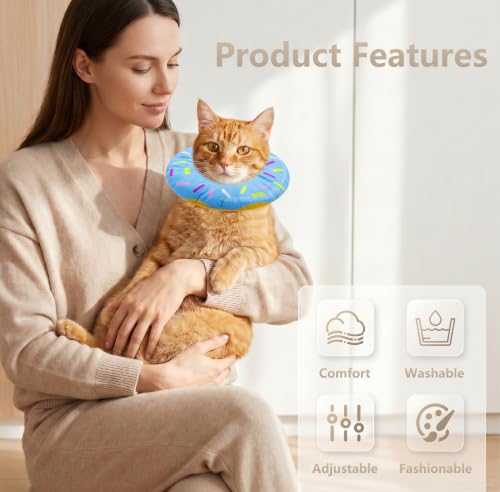 Cat Cone Collar Soft (Blue / Medium)