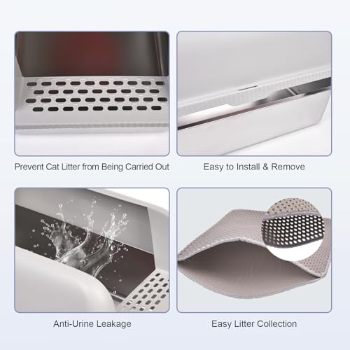Stainless Steel Cat Litter Box with Lid (M)