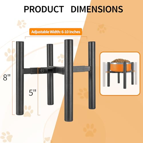Lifted Dog Bowl Stand (Small-HIGH-8IN)