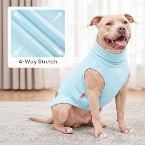 2Pack Dog Sweater for Large Dogs Soft Pet Coats Fleece Sweatshirt (XXX-Large (55-75lbs) / 6# Stripe+blue)