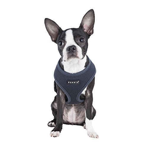 Authentic Puppia Soft Harness (Grey / X-Small)