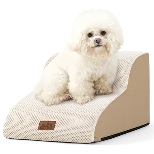 Dog Stair for Small Dog 11.8" H (Beige / Standard:15.7"x19.7"x11.8")