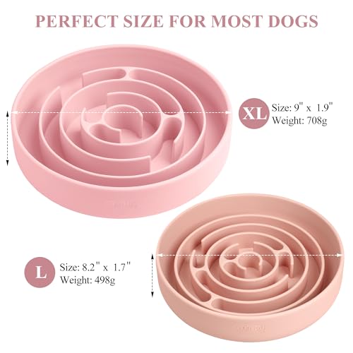 Extra Large Slow Feeder Bowl (Pink / XL)