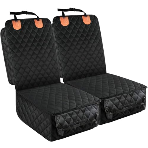 2 Pack Pet Car Seat Cover for Front Seat (black)