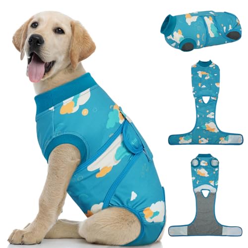 Dog Recovery Suit (Cloud Blue / Medium)