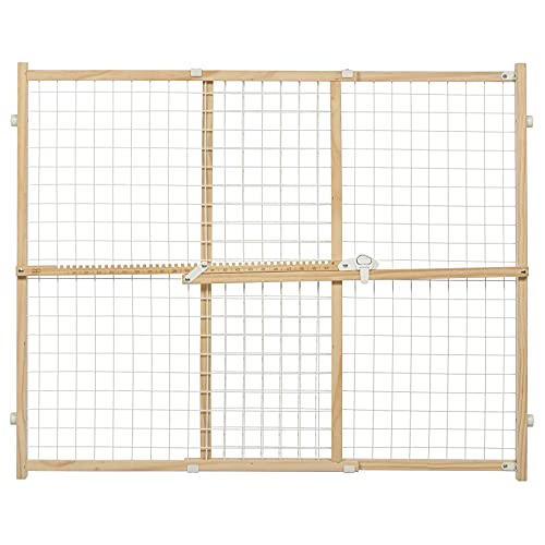 Wire Mesh Pet Safety Gate (Wood / Medium)