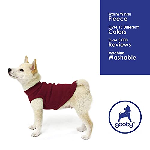 Stretch Fleece Vest Dog Sweater (Medium Length (11.5") / Burgundy)