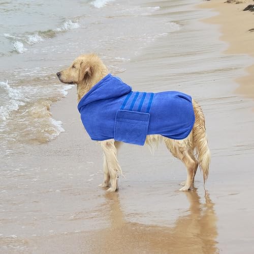 Dog Drying Coats with Hood (XXX-Large / Blue(Hood))