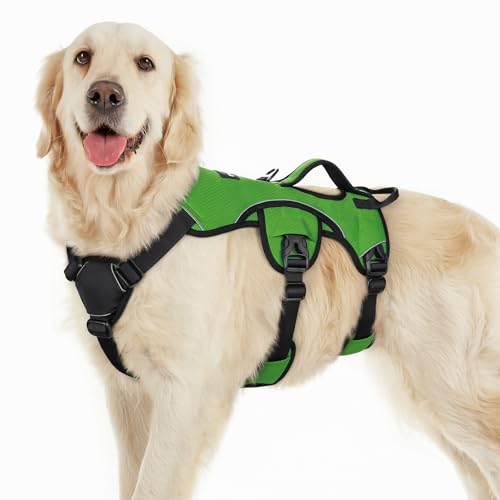 Escape Proof Dog Harness for Large (Green / Large)