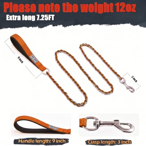 Chain Dog Leash (brown / 7.25FT(80-200lb))