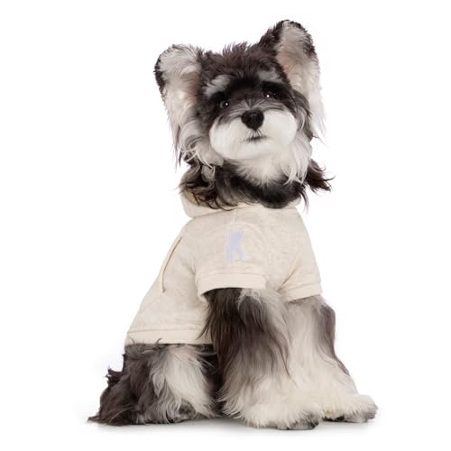 Dog Hoodie Fleece (4XL-(35~55lb) | Chest(~31") / Beige)