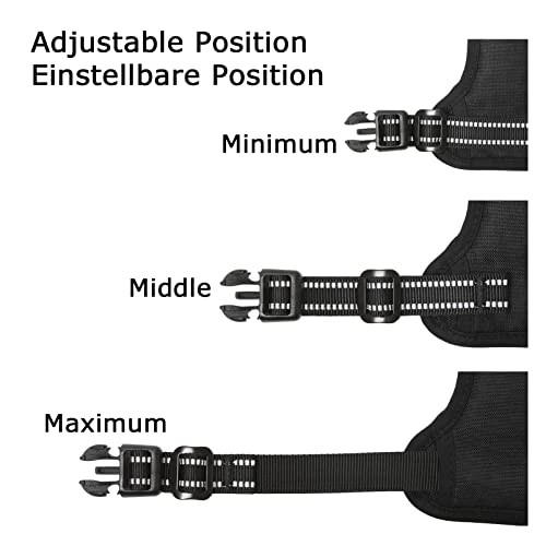 Dog Harness No Pull Adjustable Padded Reflective Harness for Small Medium Large Dogs with Handle for Walking Training (L / Black)