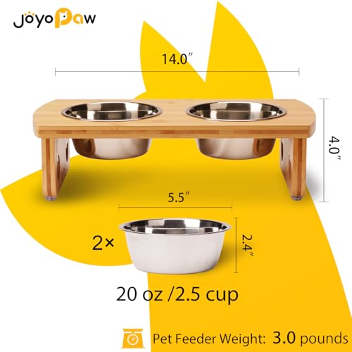 Elevated Dog Bowls (Natural / Small: 4'' Tall-20 oz Bowl)