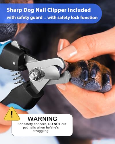 Dog Nail Trimmers and Dog Nail Clippers Kit (Black)