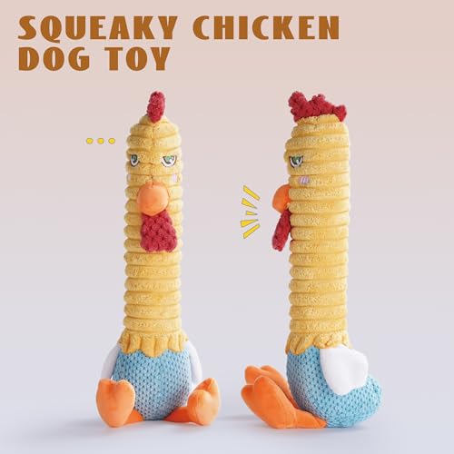 3 in 1 Rip and Reveal Chicken Dog Toy (Squeaky Chicken)