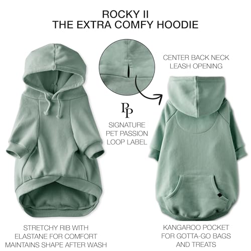Rocky II Dog Hoodie (Sage / X-Large (55-80 lbs))