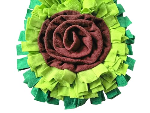 Ferret Cats Snuffle Mat Fleece Foraging Mats Interactive Feeding Toy Small Animal Rabbit Guinea Pig Rat Hamster Anti Slip Treat Dispenser Slow Feeder (Avocado)