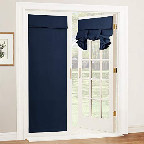 French Door Curtain 80 inch Long (Navy / 34"W x 80"L (Pack of 1))
