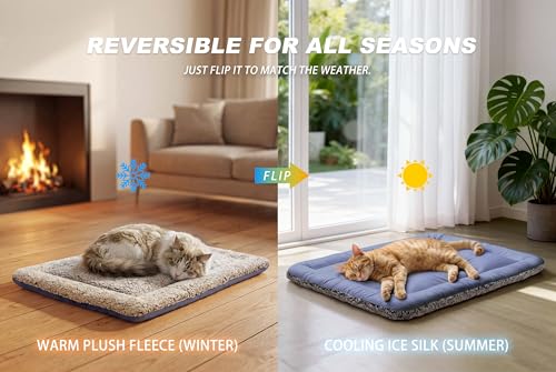Self Warming Cat Bed (Dark Blue / 18"x24")