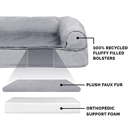 Orthopedic Dog Bed for Large Dogs w (Jumbo Plus / Gray)